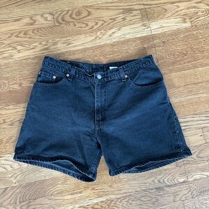 Vintage Levi Black Denim Shorts 14